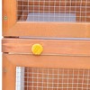 vidaXL Rabbit Hutch Brown Wood, Iron Wire 35.4 x 17.7 x 31.5 in Pull-Out - 4 of 4