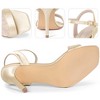 BLISSFUL STEP Women's Ankle Strap High Stiletto Heel Square Toe Sandals - 3 of 3