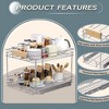2-Tier Pull-Out Organizer under Cabinet Storage for Kitchen with Wooden Handle - 4 of 4
