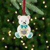Northlight Pastel Silver Plated Bear Baby's First Christmas Ornament with European Crystals - 3" - 2 of 4