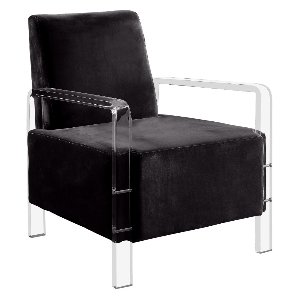 Photos - Chair Crider Contemporary Acrylic Frame Accent  Black - HOMES: Inside + Out