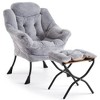 Lazy Chair with Ottoman, Large Lounge Accent Chair, Comfy Armchair with Folding Footrest,Reading Armchair with Side Pocket for Living Room, Bedroom - 3 of 4