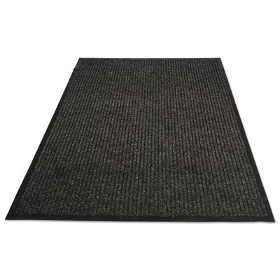 Charcoal Polypropylene Indoor Wiper Mat with Vinyl Backing, 36 x 60