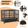 Heavy Duty Indestructible Dog Crate Steel Escape Proof, Indoor Dog House High Anxiety Cage, Kennel with Wheels, Removable Tray - 4 of 4