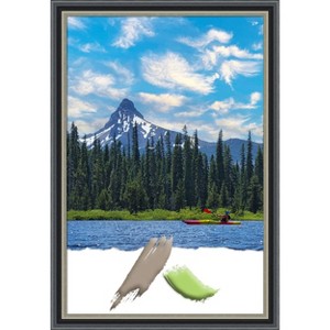 Amanti Art Theo Black Silver Wood Picture Frame - 1 of 4