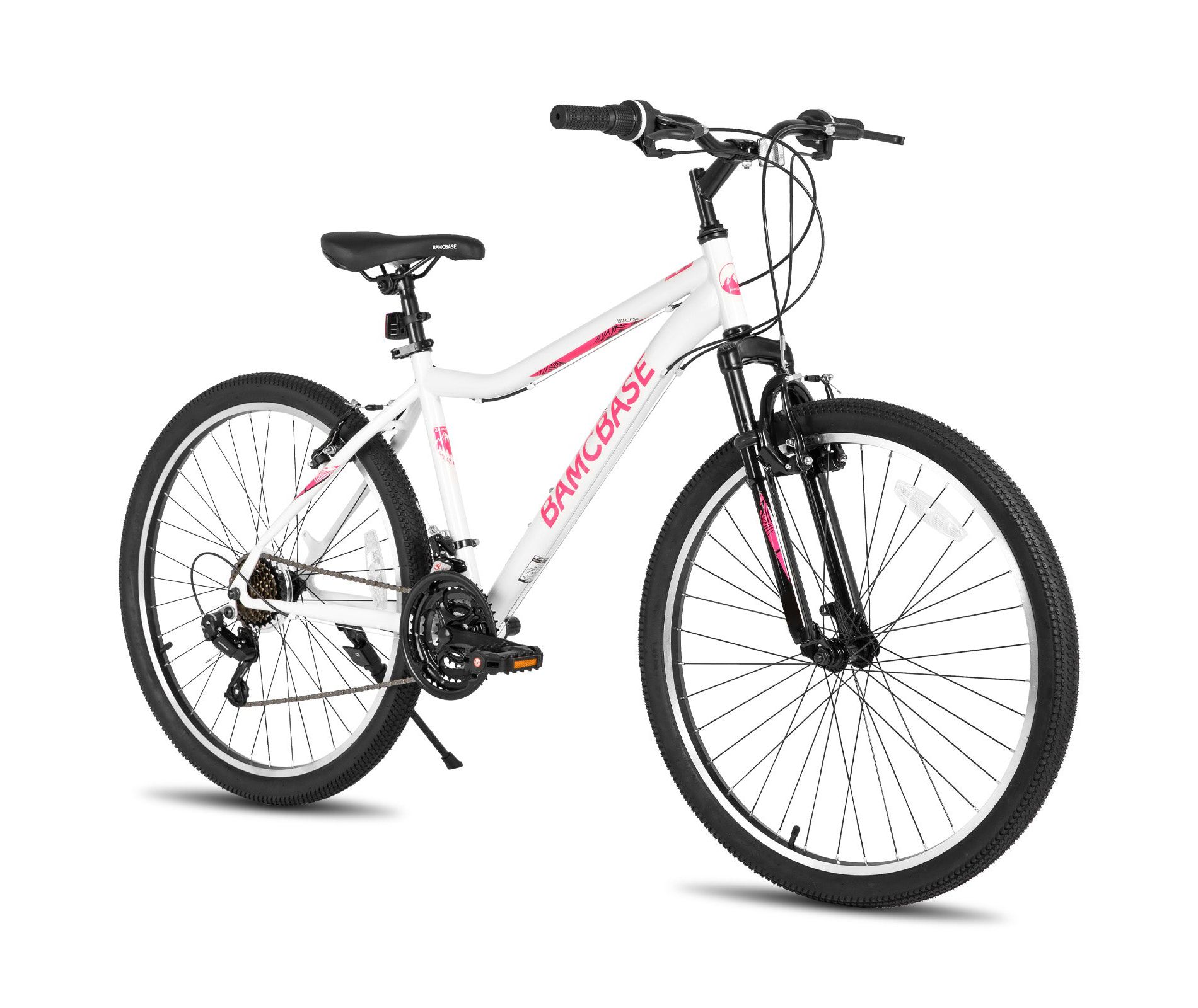 BAMCBASE Lilac 26 Inch Mountain Bike, White