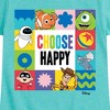 Girls' - Disney - Choose Happy Grid Fitted Short Sleeve Graphic T-Shirt - 2 of 4
