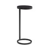 FONTOI C-shaped Side Table, Round Bedside Table, Snack Stand for Living Room, Bedroom, Antique Bronze, 10"*24.38"*10" - 2 of 4