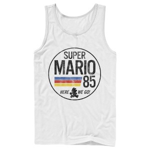 Men's Nintendo Super Mario Retro Rainbow Ring Tank Top - 1 of 4