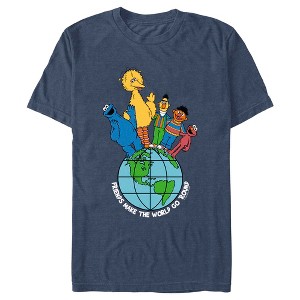 Men's Sesame Street Friends Make the World Go Round T-Shirt - 1 of 4