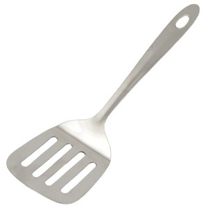 Chef Craft 9.5" Stainless Steel Slotted Serving Turner Spatula with Sleek Mirror Finish - 1 of 3