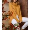 Women's Cowl Neck Asymmetric Wrap Sweater - Main Strip - 2 of 4