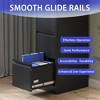 3 Drawer File Cabinet With Lock, 3 Fully Expandable Drawer Anti Tilt Metal Filing Cabinets For Home Office A4, Letter, Legal Size Files - 4 of 4