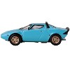 Lancia Stratos HF Stradale Azzuro Chiaro Blue Limited Edition to 1800 pieces 1/64 Diecast Model Car by Mini GT - 2 of 4
