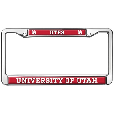 University of Utah Utes Logo Full Size Standard License Plate Metal Frame