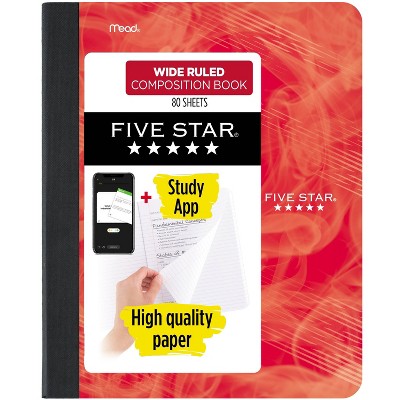 Five Star Active 80ct Wide Ruled Comp Book Assorted