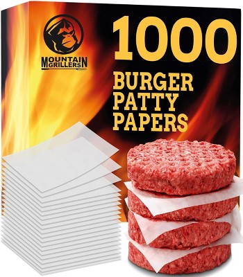 Mountain Grillers Non Stick Wax Hamburger Patty Paper, 1000 Burger