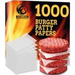 MOUNTAIN GRILLERS Non Stick Wax Hamburger Patty Paper, 1000 Burger Sheets