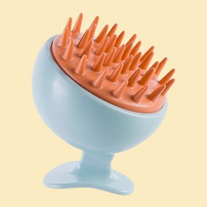 Evo Bytes Scalp Massager Shampoo Brush for Deep Cleaning and Relaxing Massage - Light Blue - 1 of 4