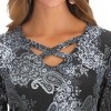 Collections Etc Paisley Lattice V-neck Tunic - 3 of 4