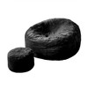 XIZZI Giant Bean Bag Sofa Set with Ottomanfor Ultimate Relaxation, Luxe Flannel Comfort for Living Room/Bedroom/Office, Available in 5 Colors - 2 of 4