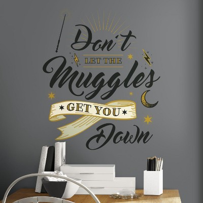 RoomMates Harry Potter Muggles Quote Peel and Sticks Kids' Wall Decals