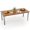 Tangkula 79" Outdoor Dining Table 8-Person Table w/ 1.9" Umbrella Hole Metal Legs & Adjustable Foot Pads Patio - 4 of 4
