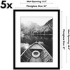 Americanflat 16x21 Picture Frame  - Set of 5 - Use as 12x17 Frame with Mat or 16x21 Frame Without Mat - Gallery Wall Frame Set - Black - 2 of 4