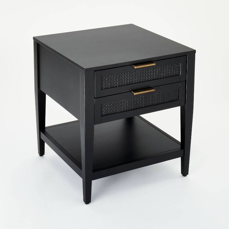 East Bluff 2 drawers Woven Accent Table Black - Threshold™ designed with Studio McGee, 5 of 15