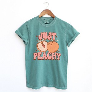Simply Sage Market Women's Just Peachy Colorful Peach Short Sleeve Garment Dyed Tee - 1 of 2
