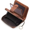 FATMOON Leather Credit Card Holder for Women - RFID Blocking,Bifold Zipper & Compact Organizer with Keychain for Daily Use,Travel - 2 of 4