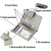 Multi - Function Leather Wallet with 9 Card Slots, Zipper Pocket and ID Windows - 2 of 4