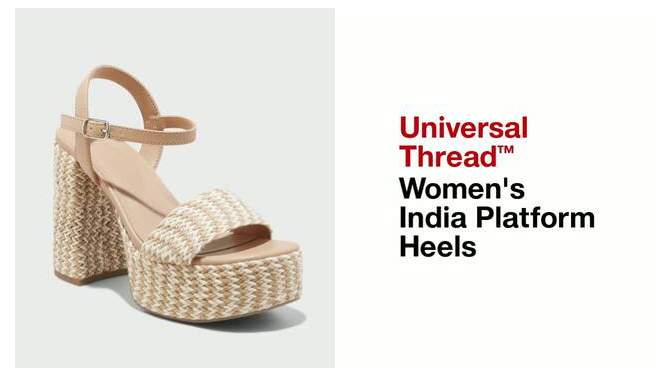 Women's India Platform Heels with Memory Foam Insole - Universal Thread™, 2 of 11, play video