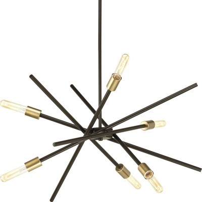 Astra Matte Black Steel 6-Light Sputnik Chandelier