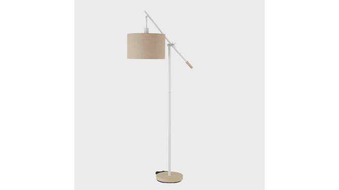 66&#34; Serena Matte White Floor Lamp with Jute Shade - Globe Electric, 2 of 10, play video