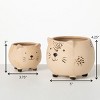 Sullivans Kitschy Cat Ceramic Planter Set of 2, 4.25"H & 3"H Multicolored - 4 of 4