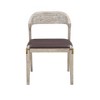 Montana Dining Side Chair Light Barnwood - Boraam: Acacia Wood Frame, Faux Leather Cushion, Rustic Farmhouse Style - 2 of 4