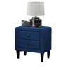 NicBex 2 Drawers Nightstand Bedside Table with Velvet Finish End Table with Tempered Legs for Bedroom, Living Room - 4 of 4