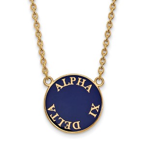 Black Bow Jewelry 14k Yellow Gold Plated Sterling Silver Alpha Xi Delta Greek Life Necklace 18 Inch - 1 of 4