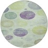 Artichoke Green And Purple Geometric Washable Indoor Outdoor Area Rug - 4 of 4