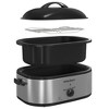 Heynemo Electric Turkey Roaster Oven with Visible Glass Lid, with Removable Pan & Rack, Stainless Steel - 4 of 4