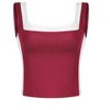 INSPIRE CHIC Women's Sleeveless Square Neck Crop Color Block Sports Summer Tank Top - 2 of 4