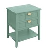 TIRAMISUBEST 2 Drawer Side Table - Light Green Mobile File Cabinet - 4 of 4
