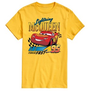Men's - Cars - Lightning McQueen Think Fast 95 Short Sleeve Graphic T-Shirt - 1 of 4