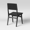 Ceylon Woven Dining Chair Black - Threshold™: Rubberwood Frame, Polyester Accents, 250lb Capacity - 4 of 4