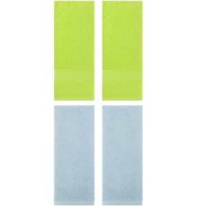 REGALWOVEN 4 Pcs Solid Textured Cotton Soft Absorbent Decorative Hand Towel - 1 of 4