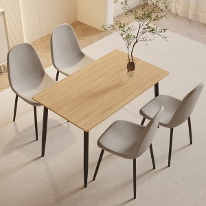 5-Piece Dining Set with Rectangular Table and 4 Chairs for Kitchen, Dining Room - 1 of 4