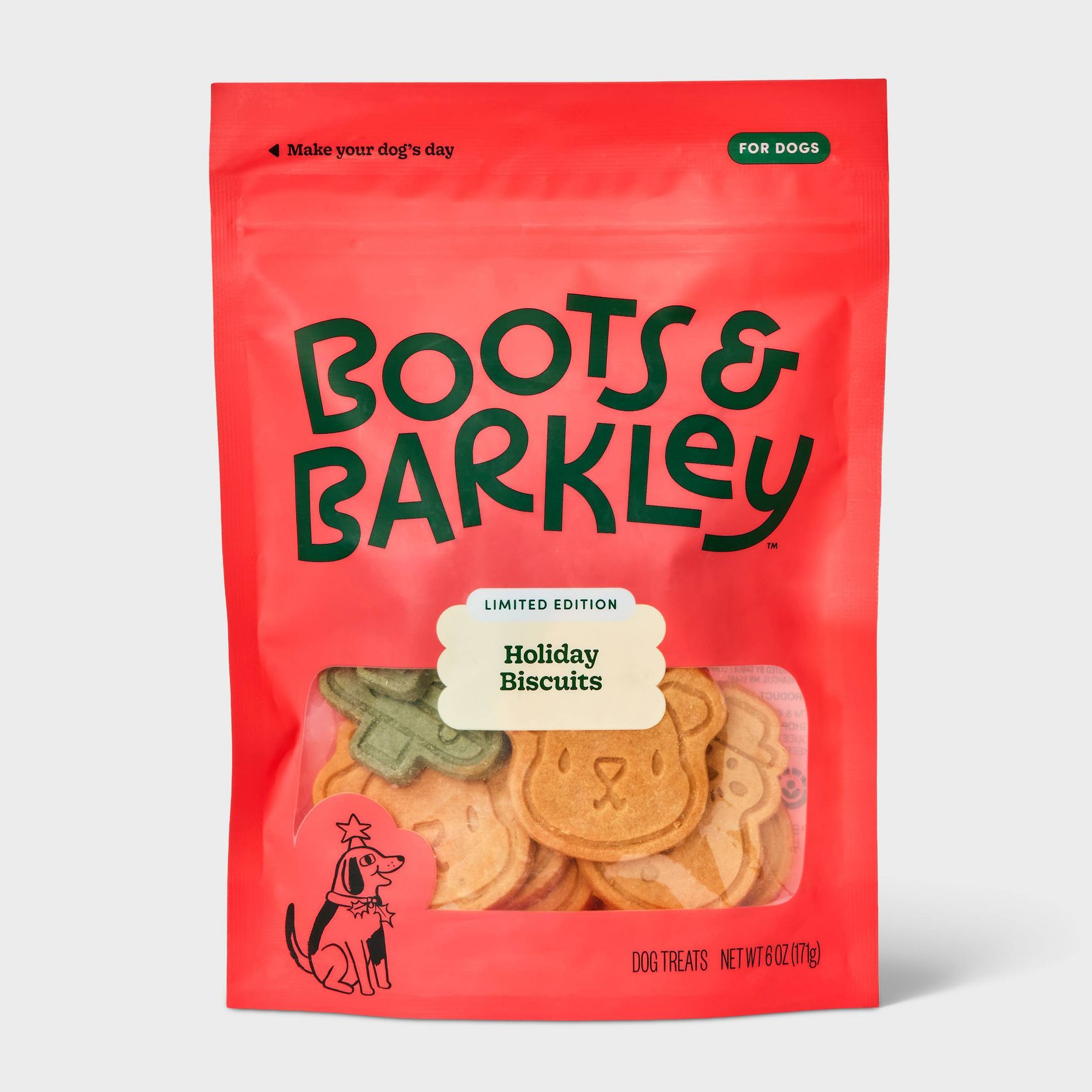 Holiday Biscuit Chicken Flavor Dog Treats - Boots & Barkley™ 6oz/27ct