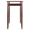 Halo Square Bar height Table with Glass Top Wood/Walnut - Winsome: Storage Shelf, Modern Style, Kitchen Display - 4 of 4