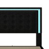 CAVINAS Full/King Size Modern Platform Bed Frame with LED Lights Headboard & 4 Storage Drawers,No Box Spring Needed - 4 of 4